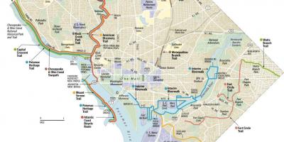 מפה של וושינגטון dc אופניים