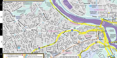 מפה של חוכמת רחוב וושינגטון dc
