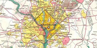 מפה של וושינגטון והסביבה הברית