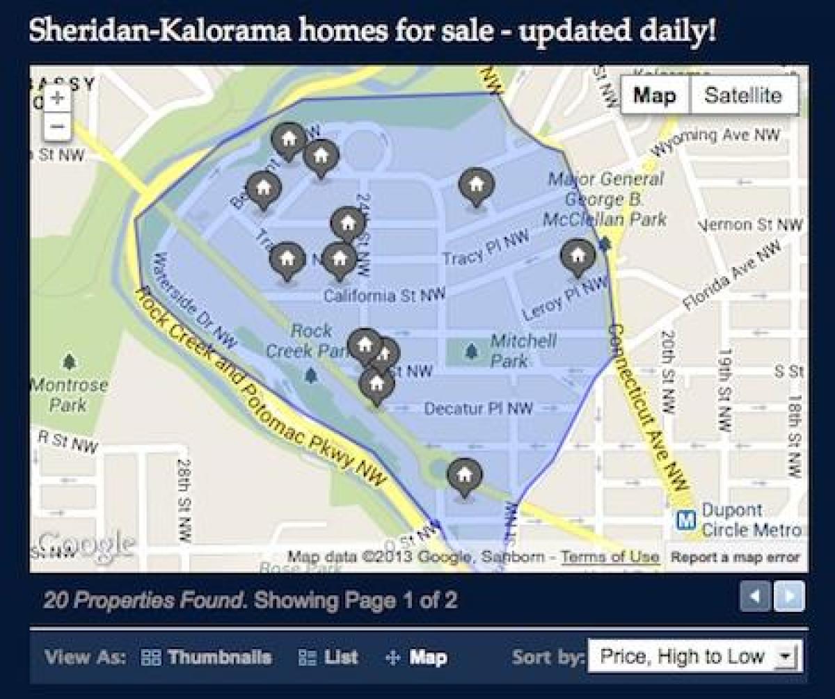 מפה של השכונה kalorama