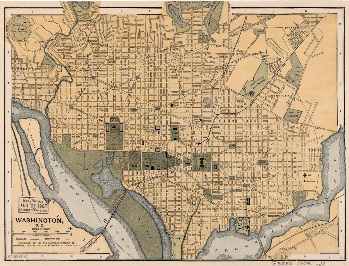המפה הישנה וושינגטון dc