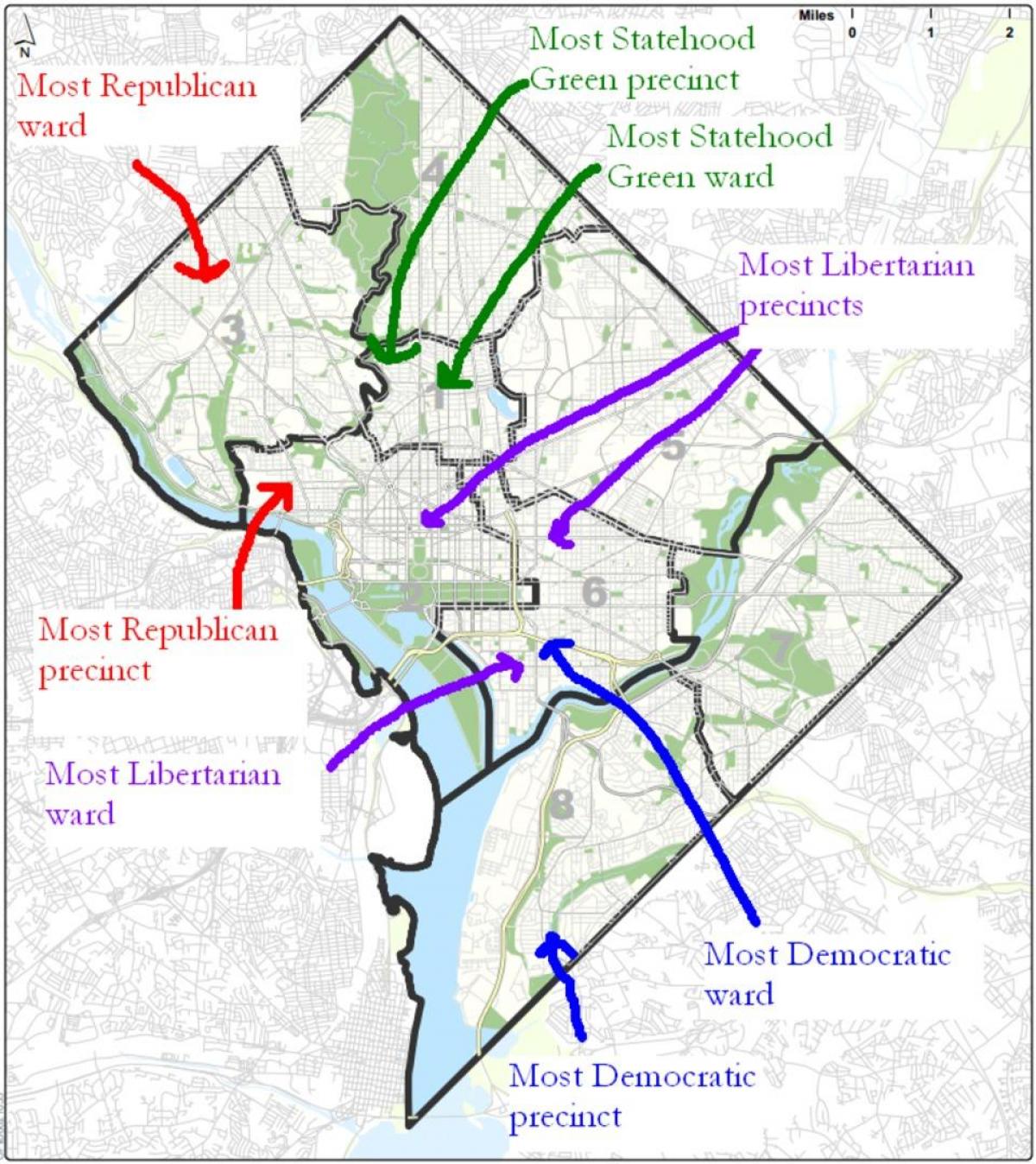 מפה של וושינגטון הפוליטית