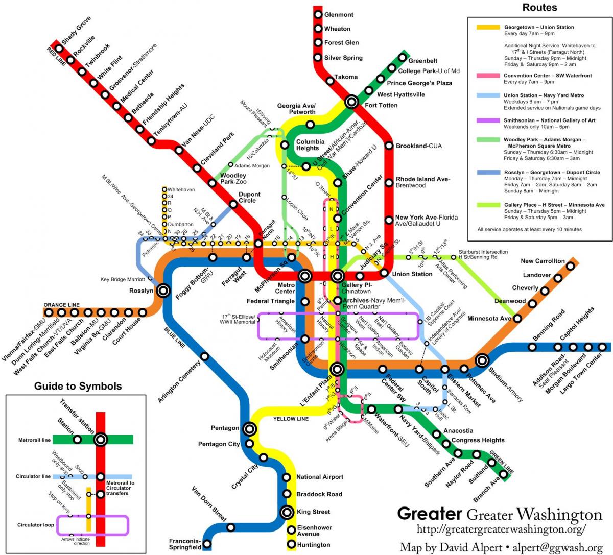 וושינגטון מטרו המפה אוטובוס