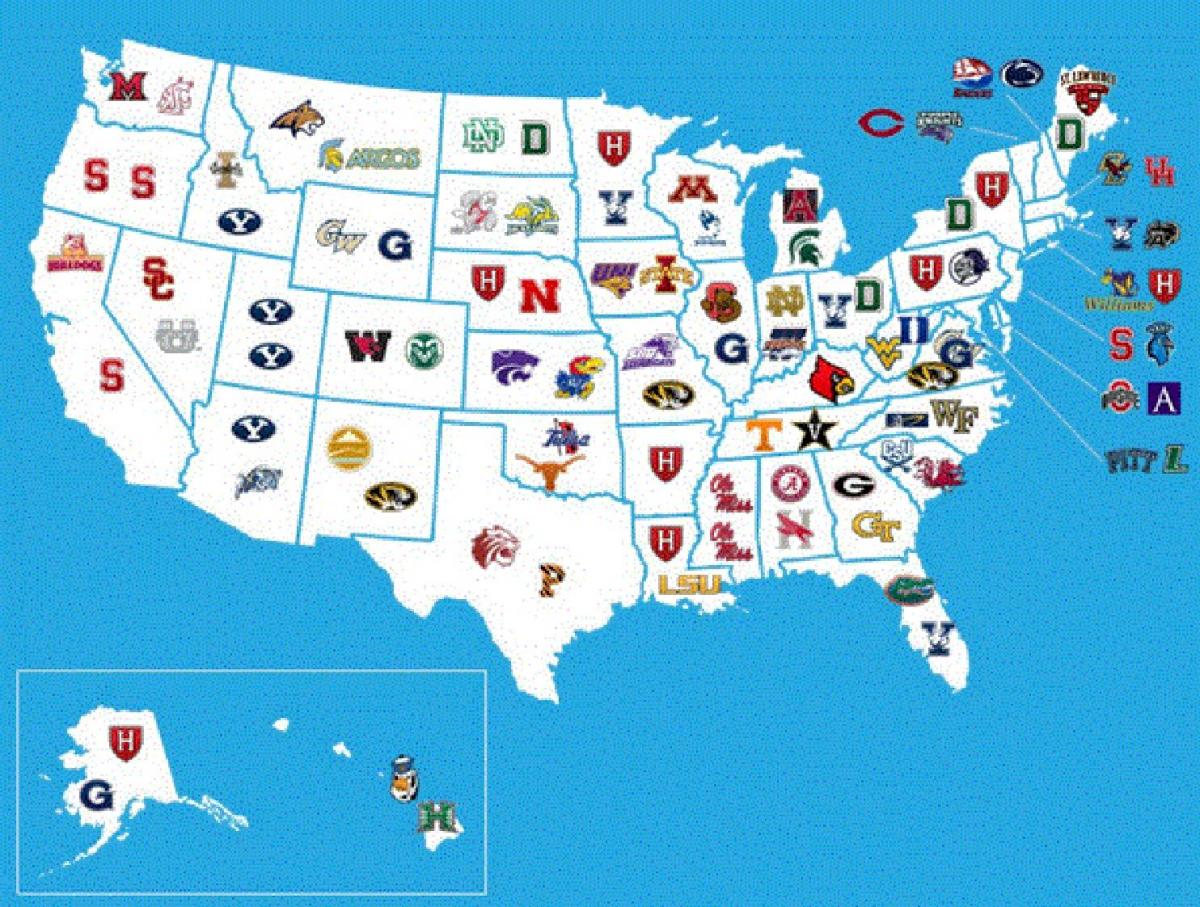 מפה של מכללות בוושינגטון