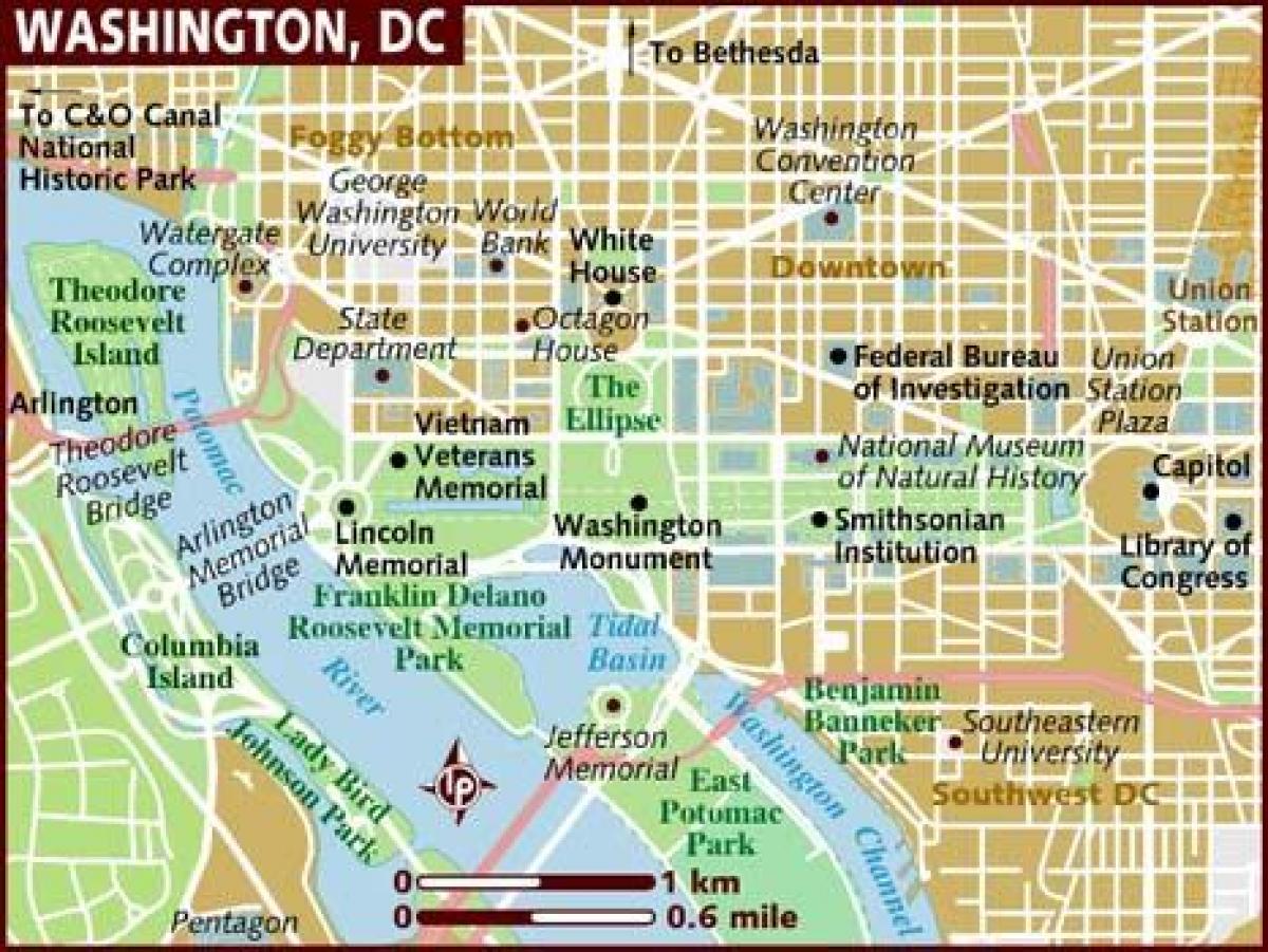 מפה של וושינגטון dc