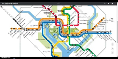 Dc מטרו טיול מפה