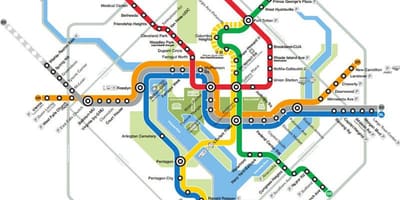 וושינגטון dc הרכבת המפה