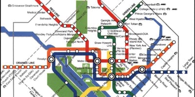 וושינגטון dc מטרו רכבת מפה