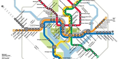 וושינגטון dc מטרו רכבת מפה